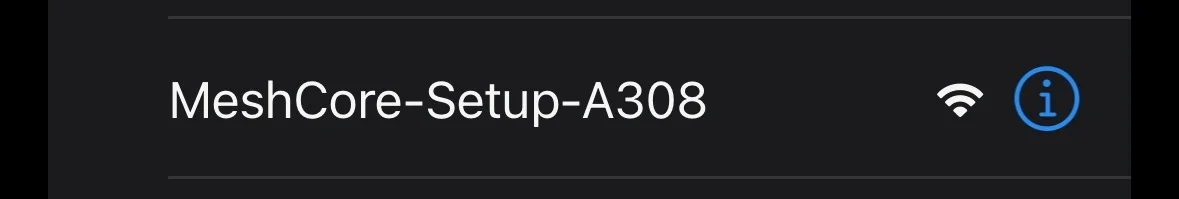 The observer's setup network in a device's WiFi list